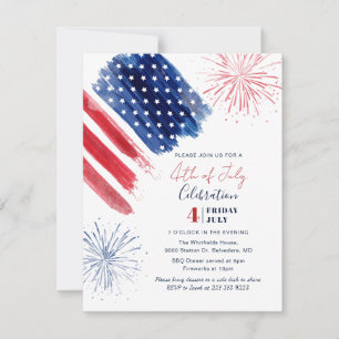 Invitación Fiesta de verano del Día de la Independencia del 4