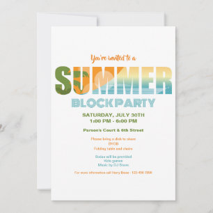 Invitación Fiesta de Verano en la Manzana