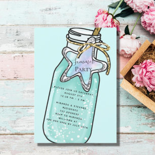 Invitación Fiesta de verano en la piscina de la playa