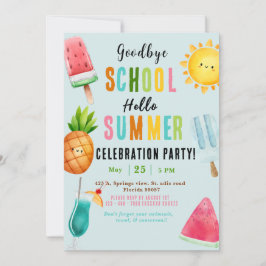 Invitación Fiesta de Verano Fin de Año Escolar