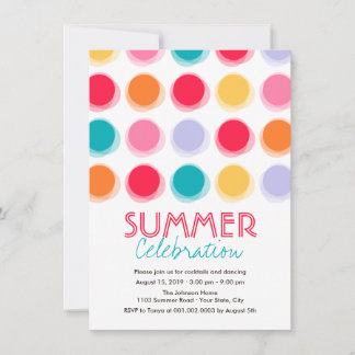 Invitación Fiesta de verano invita a los puntos de baile de c