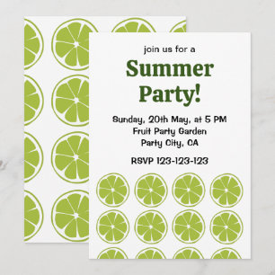 Invitación Fiesta de Verano Lima Fruta Verde Lima