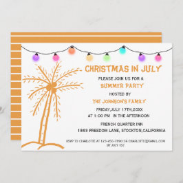 Invitación Fiesta de Verano Navidad en Julio