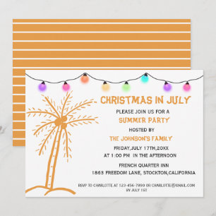 Invitación Fiesta de Verano Navidad en Julio