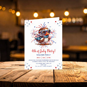 Invitación Fiesta de verano patriótica estadounidense del águ