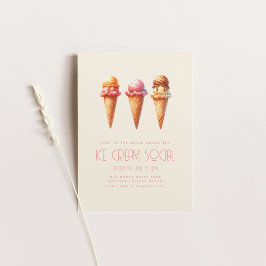 Invitación Fiesta de Verano Social de Helado