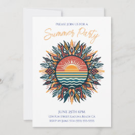 Invitación Fiesta de verano - Sol de verano tribal