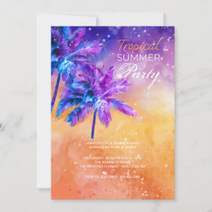 Invitación Fiesta de verano tropical