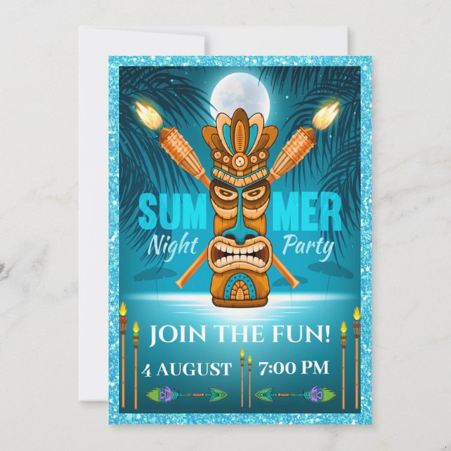 Invitación Fiesta de Verano - Ver al Dorso (Reverso)