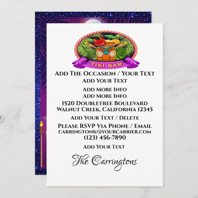 Invitación Fiesta de Verano - Ver Lado Posterior (Anverso / Reverso)