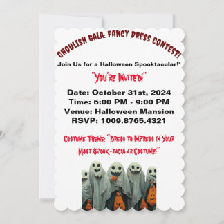 Invitación Fiesta de vestido de novia de Halloween para niños