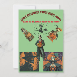 Invitación Fiesta de Vestidos de Adultos de Halloween