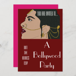 Invitación fiesta de vestimenta indio de Bollywood