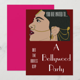 Invitación fiesta de vestimenta indio de Bollywood