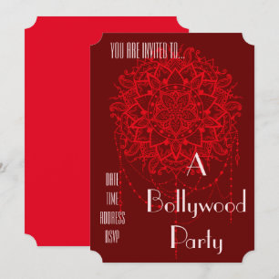 Invitación fiesta de vestimenta indio de Bollywood