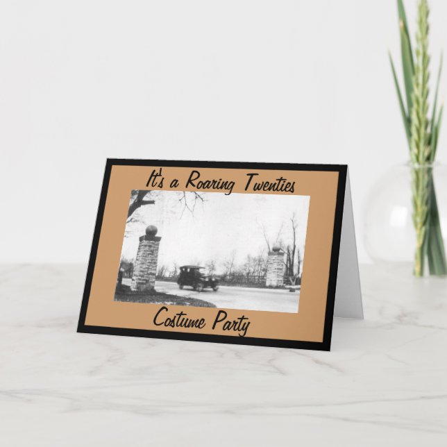 Invitación Fiesta de vestimenta temática de los años veinte (Anverso)