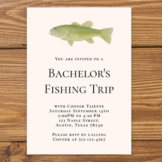 Invitación Fiesta de viaje de pesca del soltero (Subido por el creador)