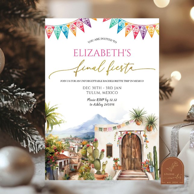 Invitación Fiesta de viaje final de Fiesta Bachelorette (Subido por el creador)