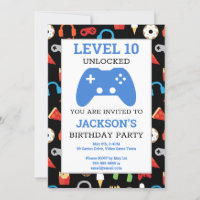 Fiesta de videojuego Nivelación Jugador de cumplea