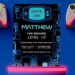 Invitación Fiesta de videojuegos de la marina moderna de Guay