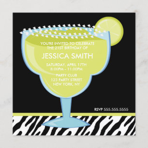 Invitación Fiesta de vidrio Margarita