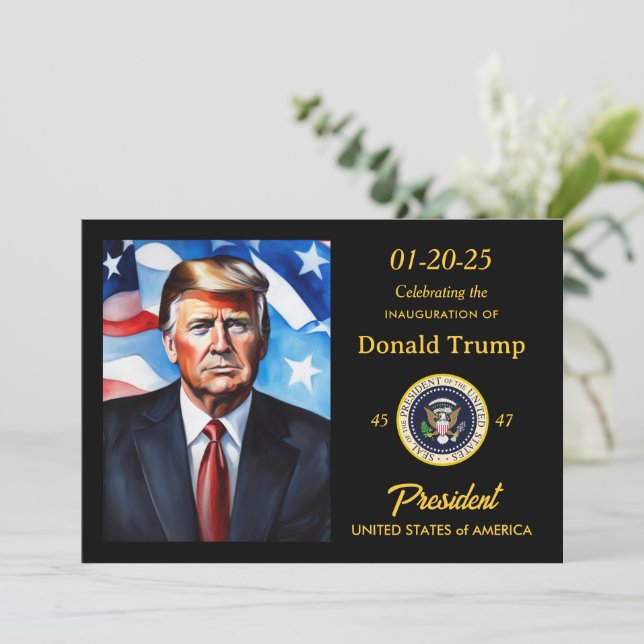 Invitación Fiesta de Vigilancia de la Inauguración del Presid (Anverso de pie)