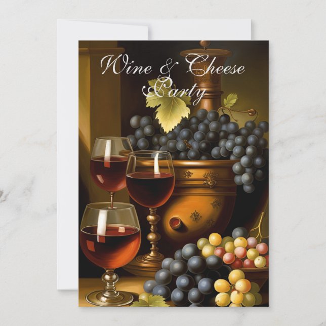 Invitación Fiesta de vino y queso 3 (Anverso)