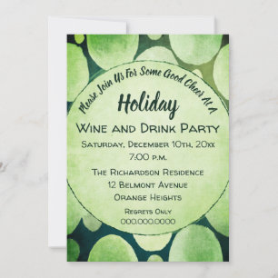 Invitación Fiesta de vinos y bebidas de vacaciones