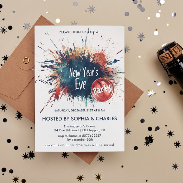 Invitación Fiesta de víspera de Año Nuevo de Arte Callejero (Subido por el creador)