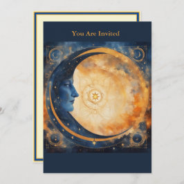 Invitación Fiesta de visualización de eclipse solar Luna comp