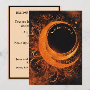 Invitación Fiesta de visualización de eclipse solar Personali