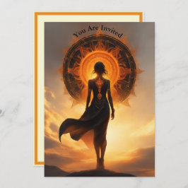 Invitación Fiesta de visualización de eclipse solar totalment