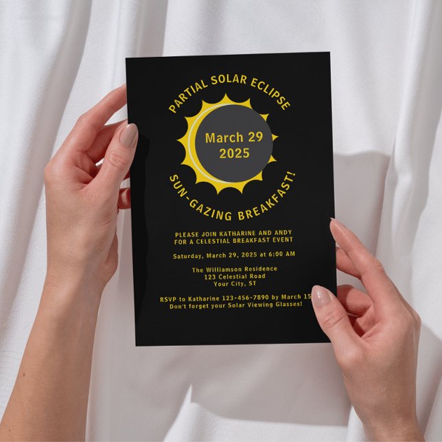Invitación Fiesta de visualización del desayuno Solar Eclipse (Subido por el creador)
