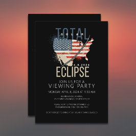 Invitación Fiesta de visualización del mapa de Eclipse solar 