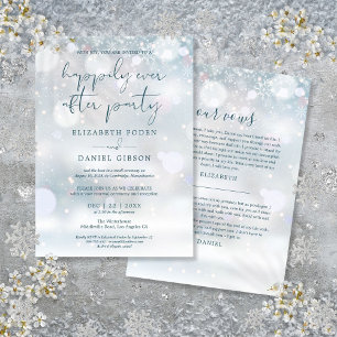 Invitación Fiesta de votos de boda después de un invierno mág