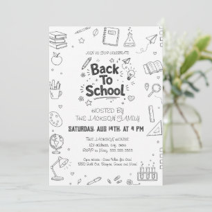 Invitación Fiesta de Vuelta al Cole Mano Alzada