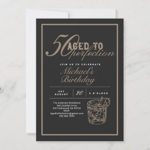 Invitación Fiesta de Whisky Cumpleaños 50 Aniversario Envejec
