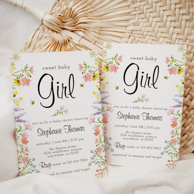 Invitación Fiesta de Wildflower Garden Baby Shower (Subido por el creador)