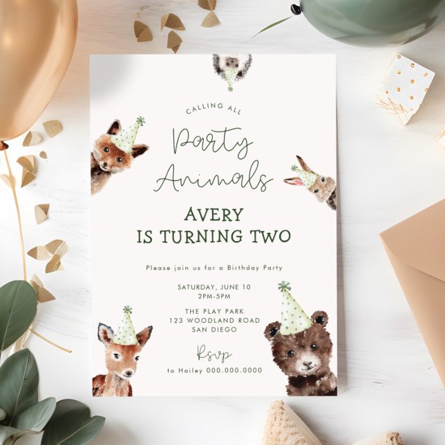 Invitación Fiesta de Woodland Animales Cumpleaños (Subido por el creador)