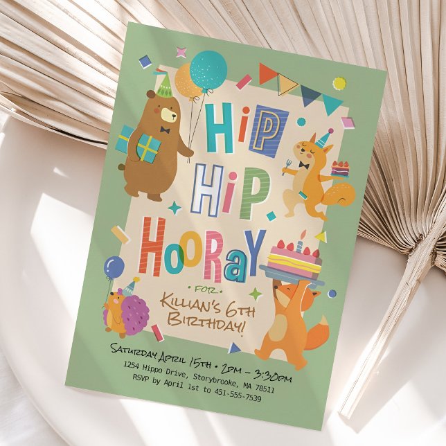 Invitación Fiesta de Woodland Animales Fiesta de cumpleaños (Subido por el creador)