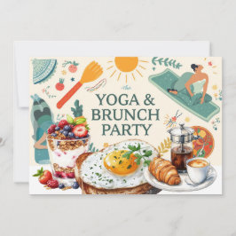 Invitación Fiesta de yoga y brunch