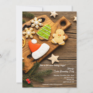 Invitación Fiesta decorador de cookies de navidades