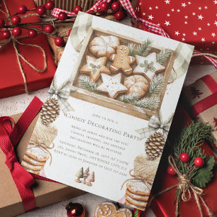 Invitación Fiesta decorador de cookies navidades