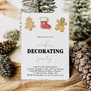 Invitación Fiesta decorador de cookies navidades