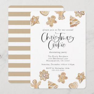 Invitación Fiesta decorador de cookies navidades