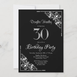Invitación Fiesta decorativa de la frontera 30 de cumpleaños