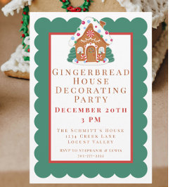 Invitación Fiesta decorativo de la casa Gingerbread