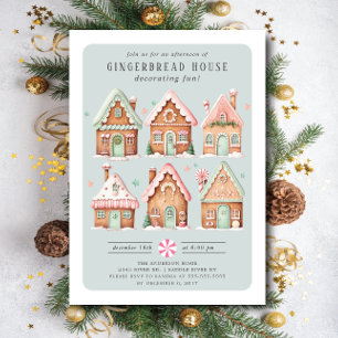 Invitación Fiesta decorativo de la casa Gingerbread