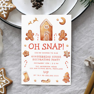 Invitación Fiesta decorativo de la casa Snap Gingerbread