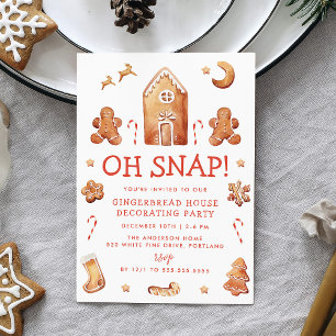 Invitación Fiesta decorativo de la casa Snap Gingerbread